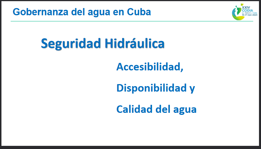 Gobernanza del Agua en Cuba